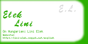 elek lini business card